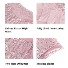 Load image into Gallery viewer, Light Pink Sequin Skort