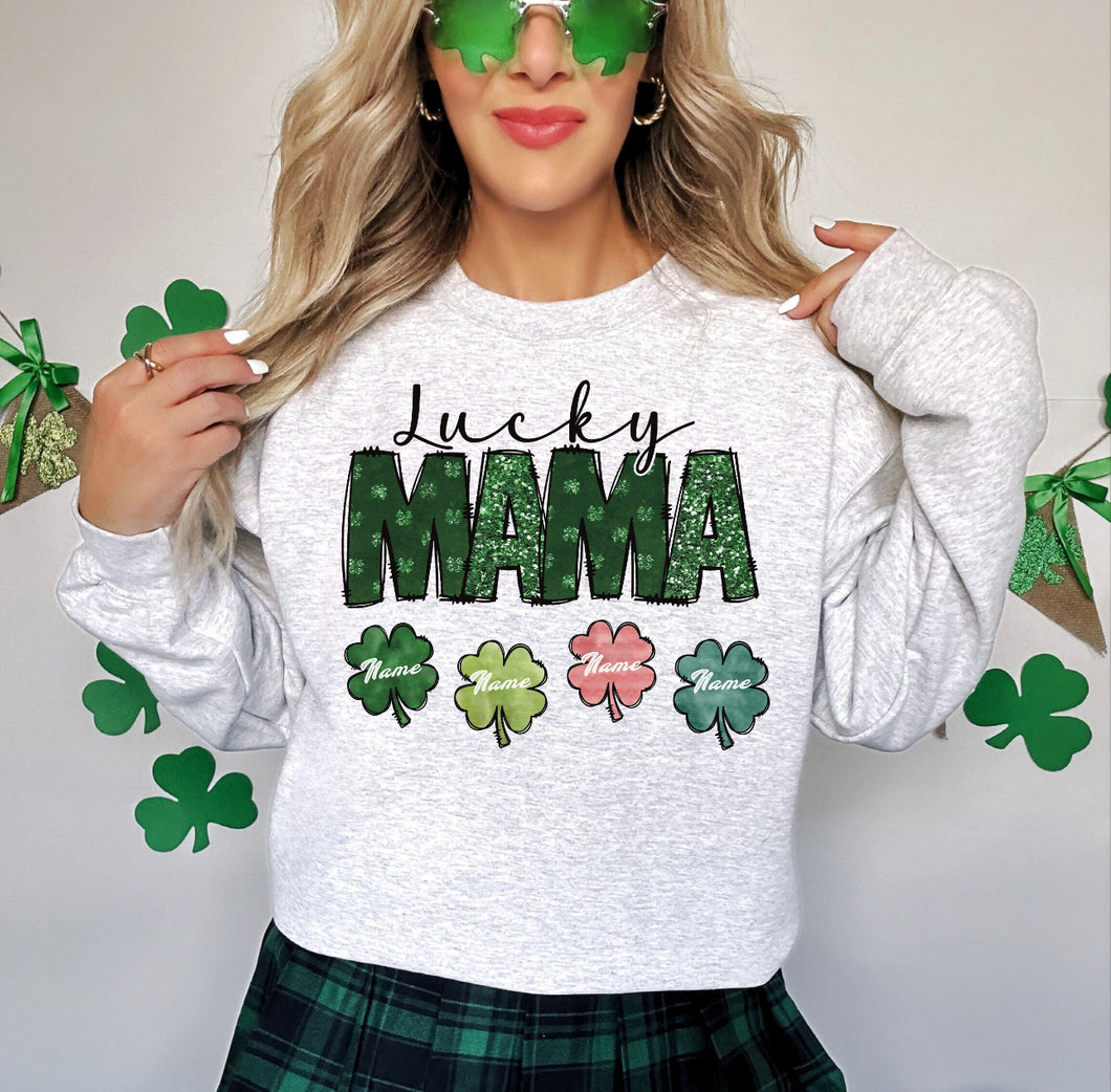 Personalized Mama Shamrock Sweatshirt