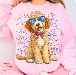 Patriotic Golden-Doodle Sweathsirt
