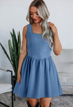 Load image into Gallery viewer, Women’s Bow Chambray Dress
