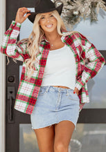 Load image into Gallery viewer, Christmas Plaid Shacket