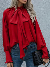 Load image into Gallery viewer, Red Bow Blouse