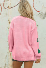 Load image into Gallery viewer, Pink Christmas Tree Cardigan
