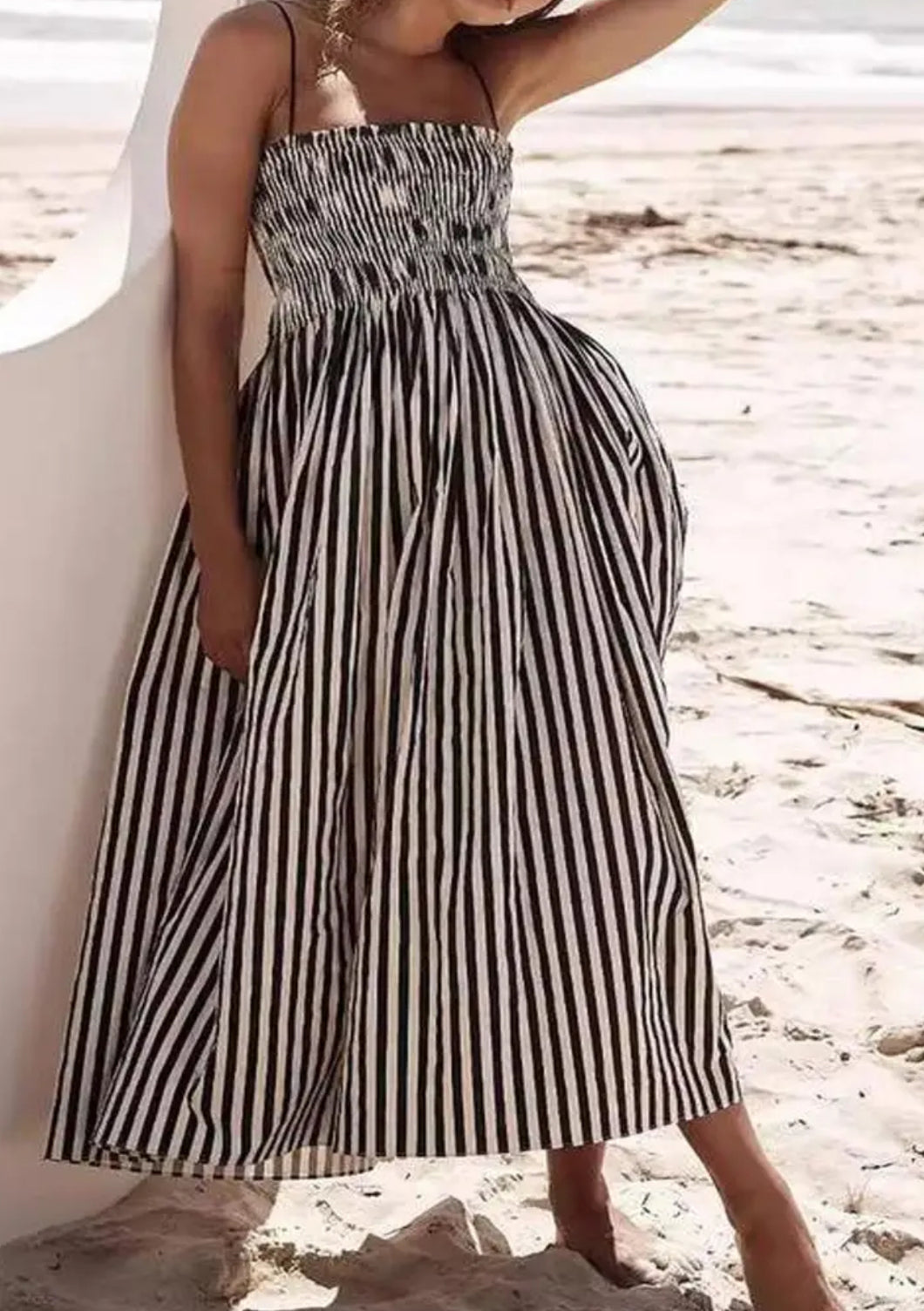 Striped Summer Midi Dress
