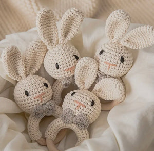 Crochet Bunny Baby Rattle