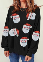 Load image into Gallery viewer, Sequin Santa Sweatshirt