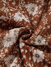 Load image into Gallery viewer, Brown Floral Boho Dress