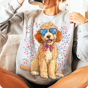 Patriotic Golden-Doodle Sweathsirt