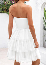 Load image into Gallery viewer, White Strapless Tier Dress