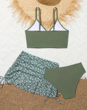 Load image into Gallery viewer, Green Tween Swimsuit Set