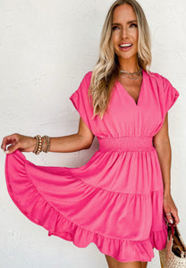 Pink Tiered Dress