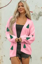 Load image into Gallery viewer, Pink Christmas Tree Cardigan