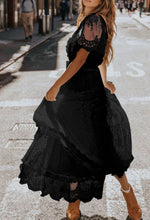 Load image into Gallery viewer, Black Dotty Lace Dress