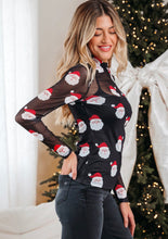 Load image into Gallery viewer, Sheer Santa Long Sleeve