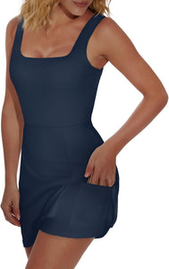 Butter Soft Athletic Dress- Navy