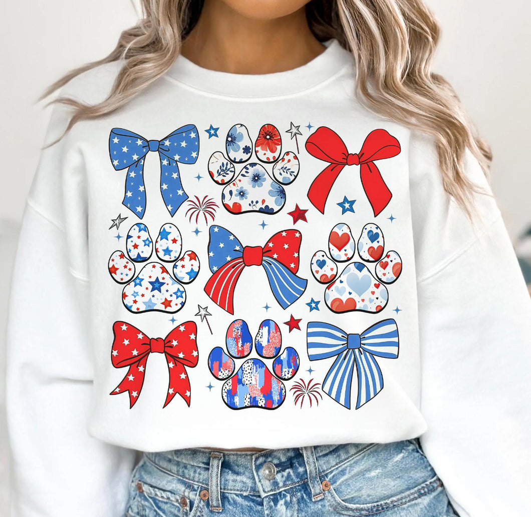 Patriotic Paw Print Sweatshirt