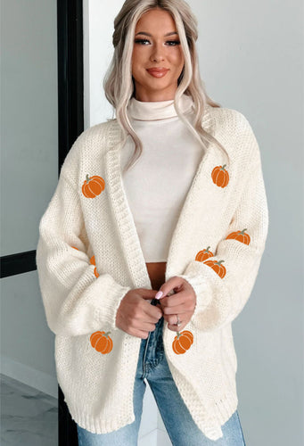 Pumpkin Cardigan Sweater