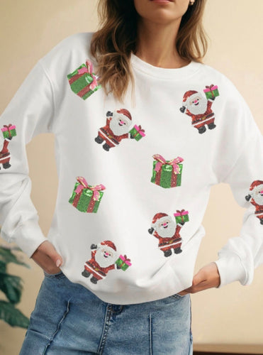 Sequin Santa Sweatshirt