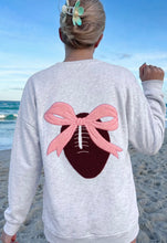 Load image into Gallery viewer, Bow Football Appliqué Sweatshirt