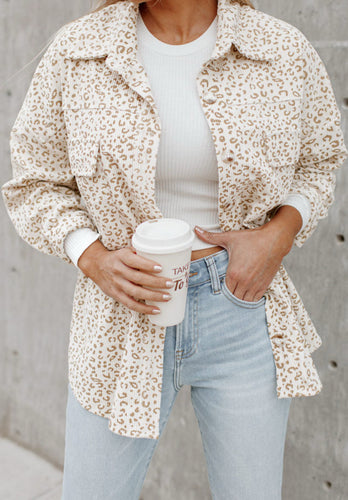 Cream Leopard Shacket