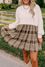 Load image into Gallery viewer, Plaid Sweatshirt Dress