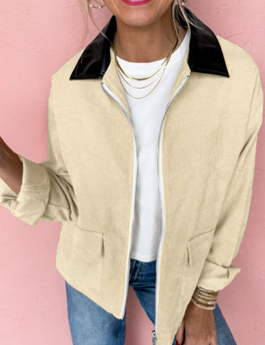 Textured Zip Up Jacket