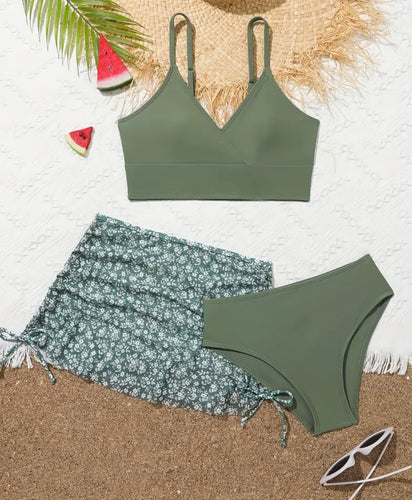 Green Tween Swimsuit Set