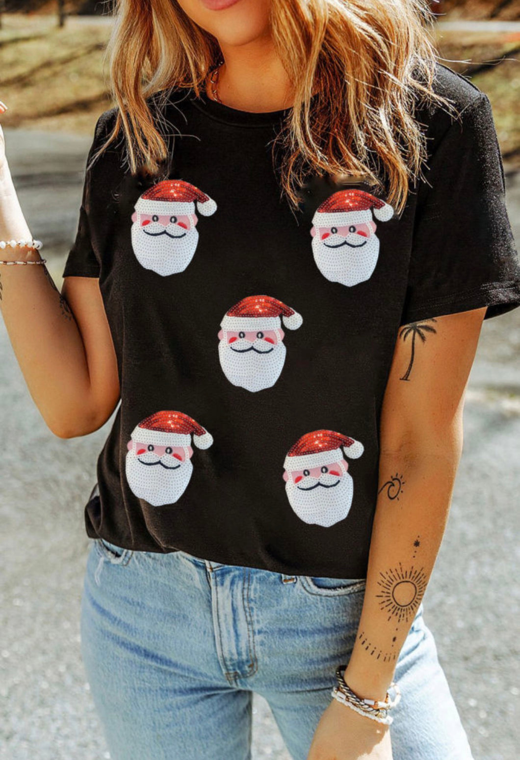 Sequin Santa T-shirt
