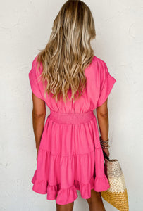 Pink Tiered Dress