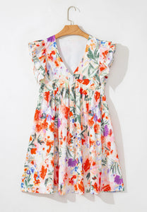 Floral Vneck Dress