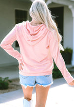 Load image into Gallery viewer, Pink Cowhide Hooded 1/4 Zip