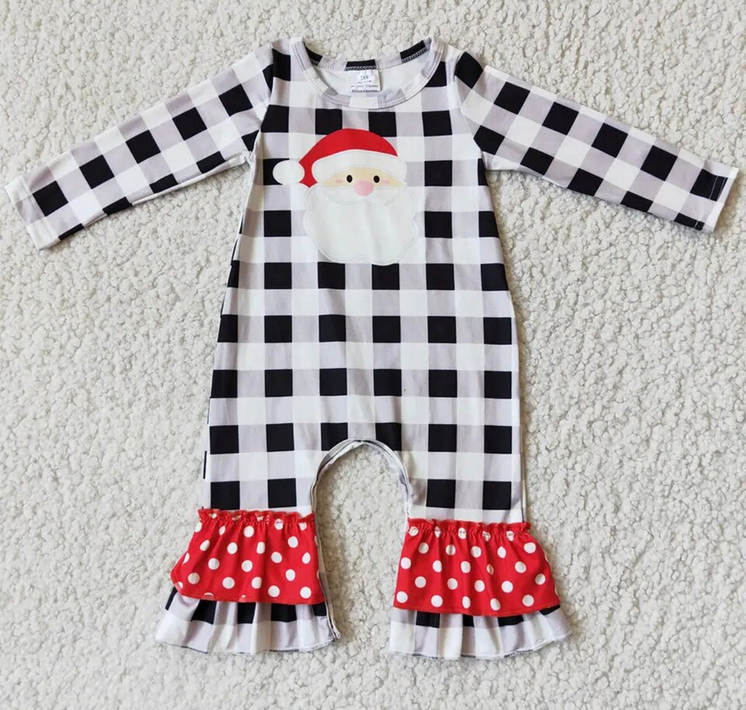 Black and White Santa Romper