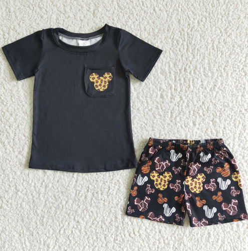 Boy’s Animal Print Shorts Outfit