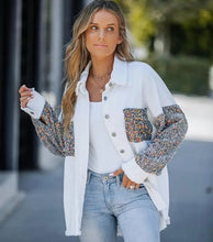 Load image into Gallery viewer, White Sequin Sleeve Shacket
