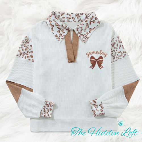 Game Day Embroidered Waffle Knit