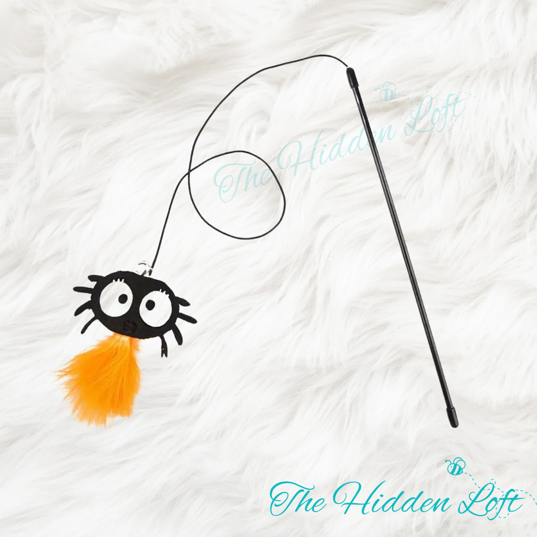 Halloween Spider Cat Wand Toy