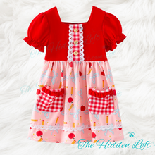 Load image into Gallery viewer, Puff Sleeve School Dress