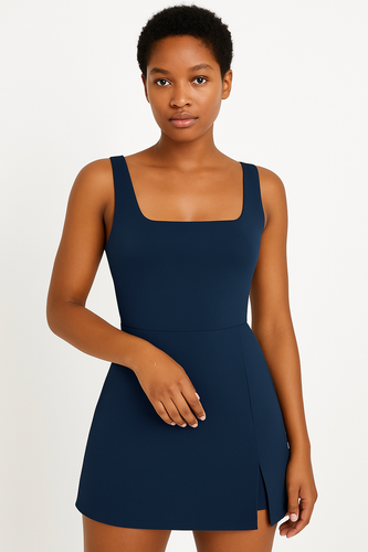 Butter Soft Athletic Dress- Navy