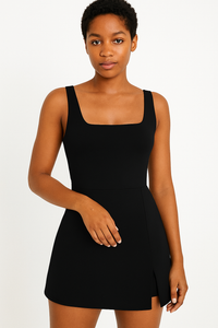 Butter Soft Athletic Dress- Black