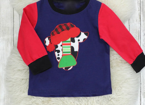 Boy’s Christmas Cow Shirt
