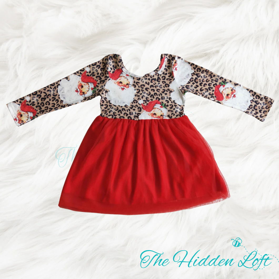 Leopard Santa Tutu Dress