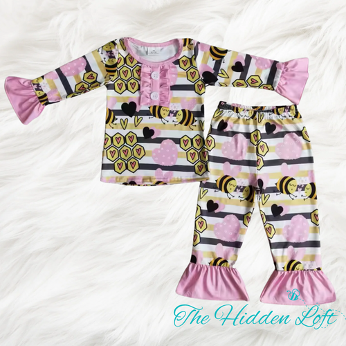 Bee Mine Girl Pajama Set