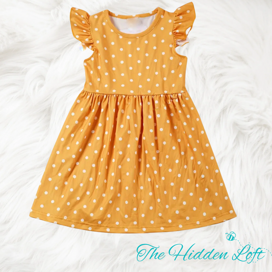 Gold Polka Dot Dress The Hidden Loft Gold Polka Dot Dress The Hidden Loft