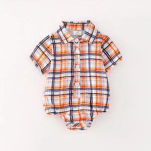 Boy’s Plaid Romper