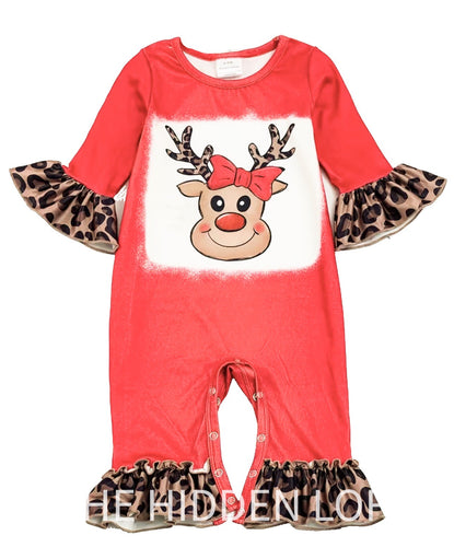 Red Reindeer Romper