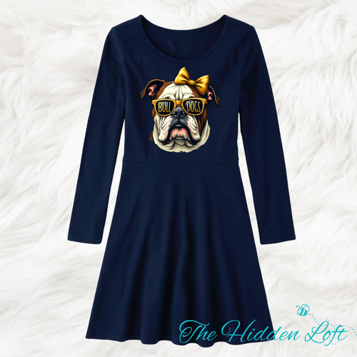 Bulldog Long Sleeve Dress
