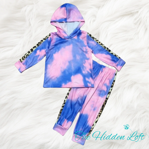 Tie Dye Leopard Jogger Set