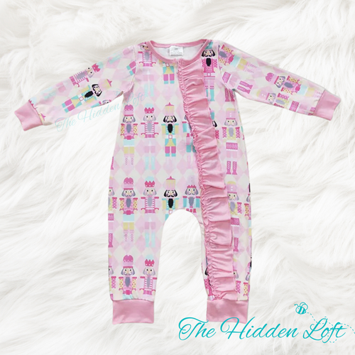 Pink Nutcracker Baby Romper