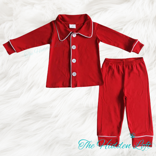 Boy’s Classic Red Pajamas