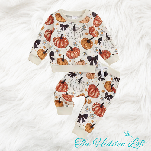 Baby Pumpkins & Bows Sweatsuit